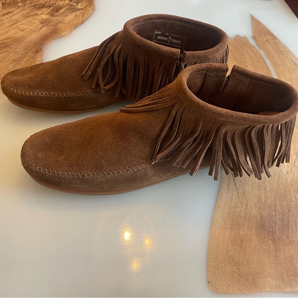 Minnetonka Fringe Bootie.